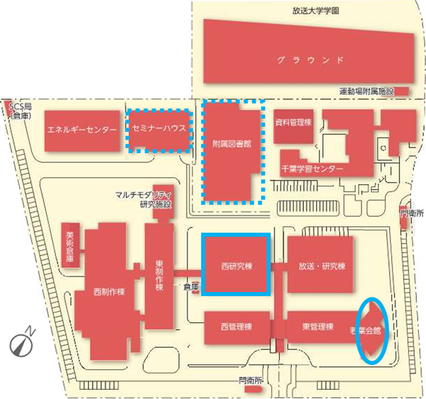 放送大学学園本部の見取り図
