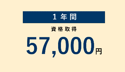 1年間資格取得57,000円