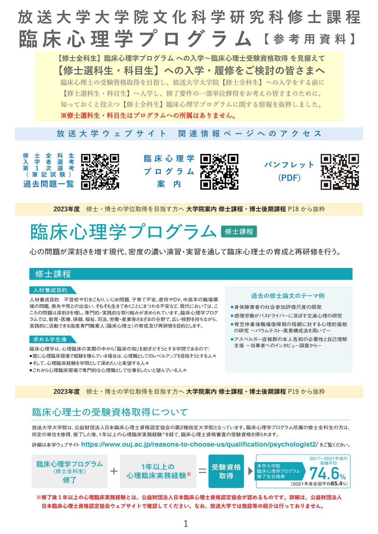 パンフレット 放送大学